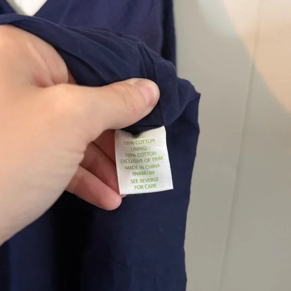 Lilly Pulitzer Largo Shift Dress Lace Neckline Navy Blue Women's Size 12 - Picture 9 of 12